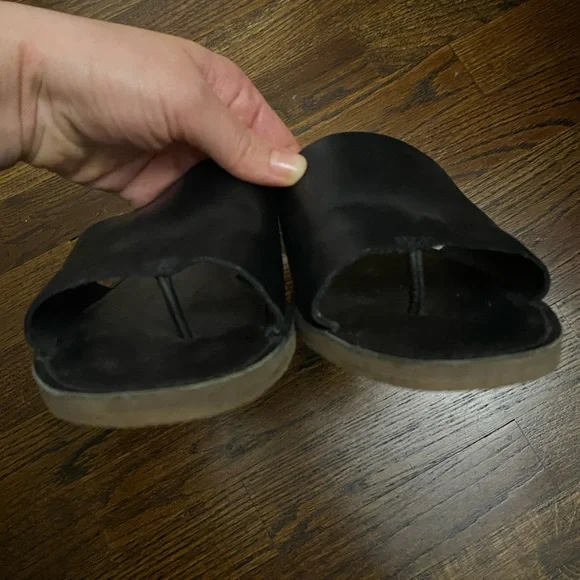 Madewell- Slide Sandal leather ‘The Boardwalk’ Post Slide size 10 women’s black - Picture 3 of 9